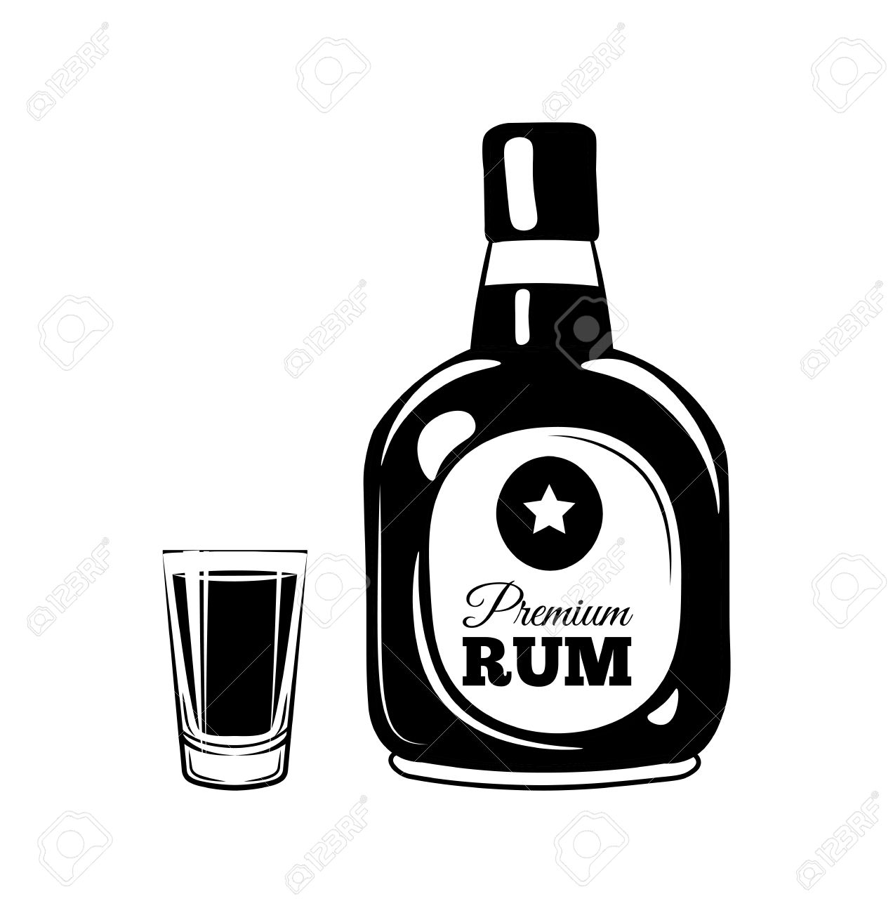 bottle of rum clipart 10 free Cliparts | Download images on Clipground 2023