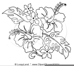 Black And White Flower Bouquet Clipart.