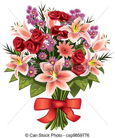 Free Clipart Bouquet Of Flowers.