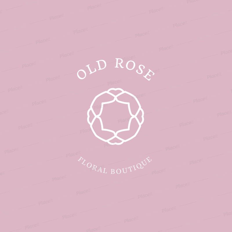 Floral Boutique Logo Template Featuring an Abstract Rose Clipart 1145g  156.