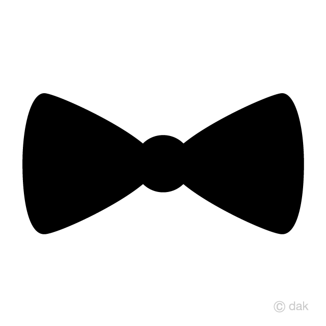 Free Cute Bowtie Silhouette Clipart Image｜Illustoon.