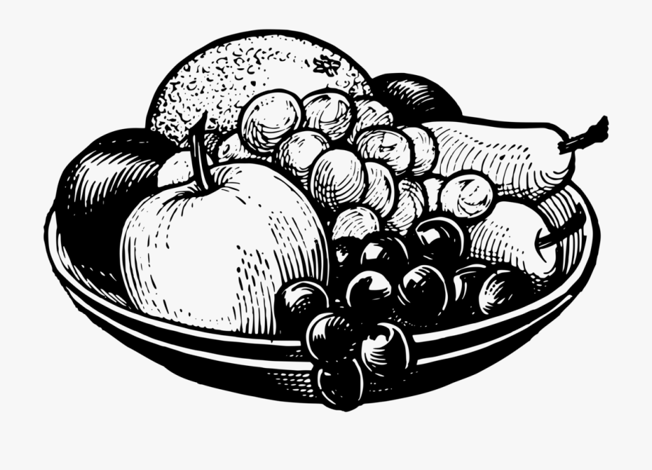 Bowl Of Fruit Clipart Black And White 10 Free Cliparts Download