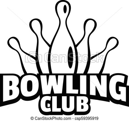 Old bowling logo, simple style.