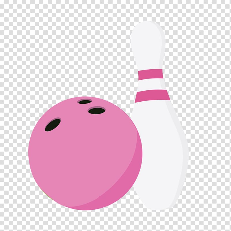 Pink bowling ball and white bowling pin, Bowling ball.