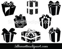 silhouette clipart christmas package 20 free Cliparts | Download images ...