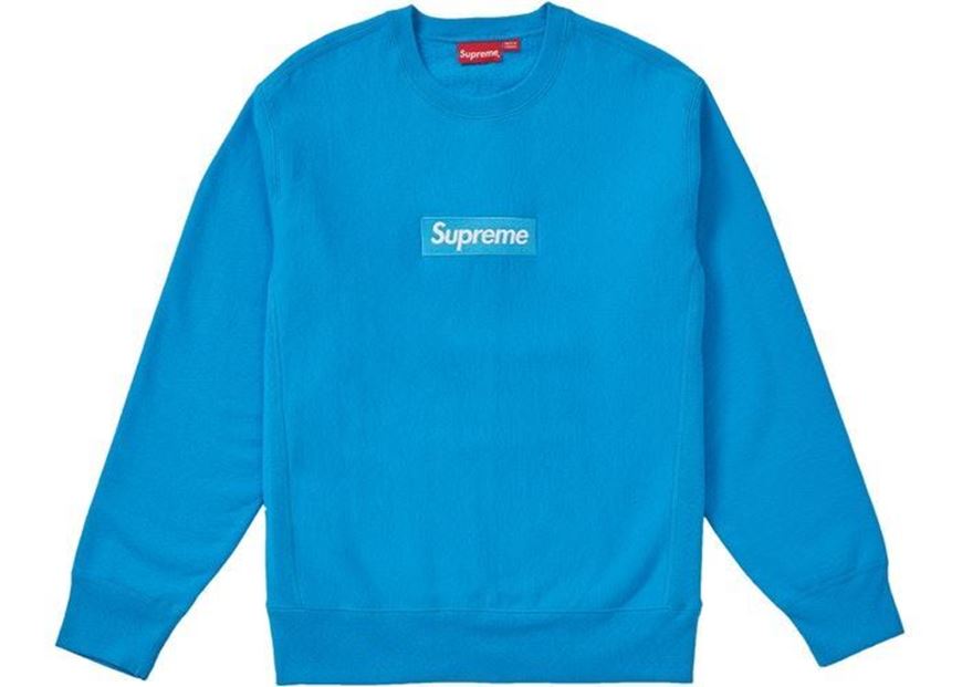 Supreme Box Logo Crewneck (FW18) Bright Royal.