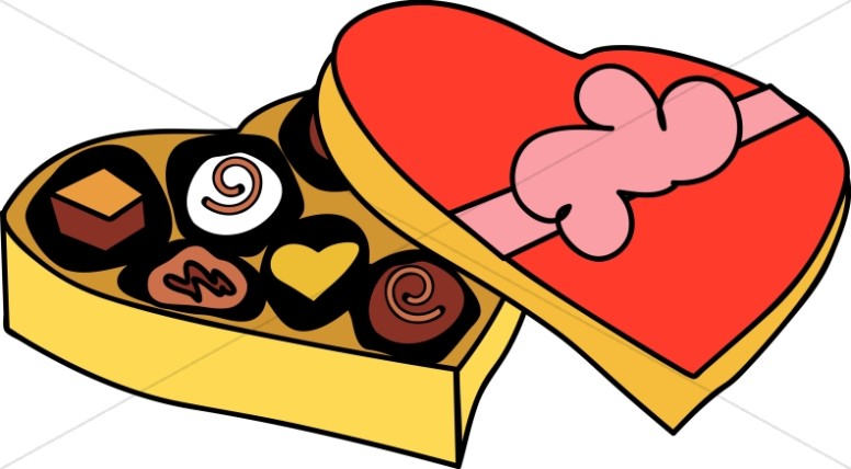 Box Of Chocolate Cartoon Clipart.