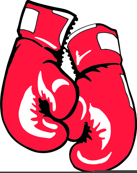 Boxer And Boxing Gloves Clipart.