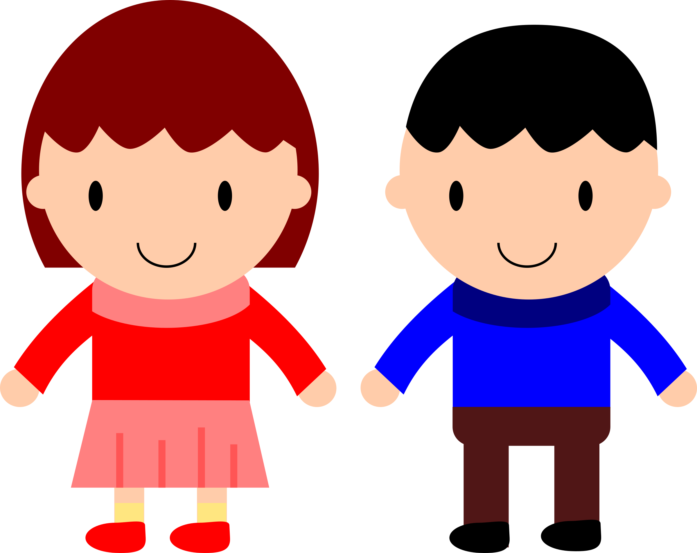 Clipart Of A Boy And Girl