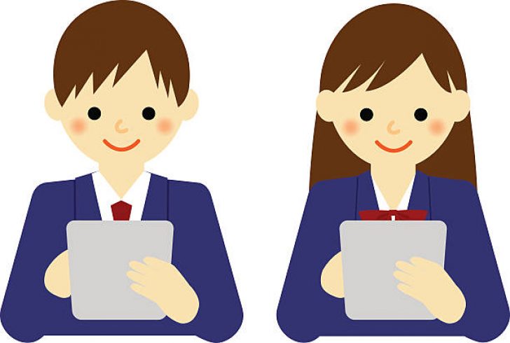 boy and girl student clipart.
