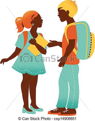 Boy And Girl Student Clipart.