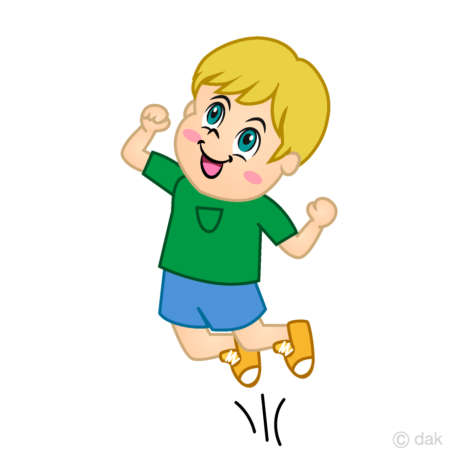 Jumping Boy Clipart Free Picture｜Illustoon.