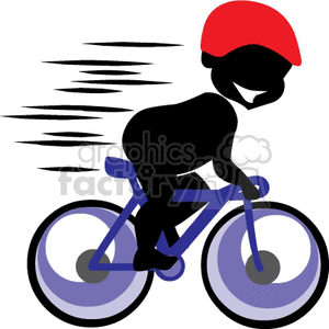 Boy riding a bicycle clipart. Royalty.