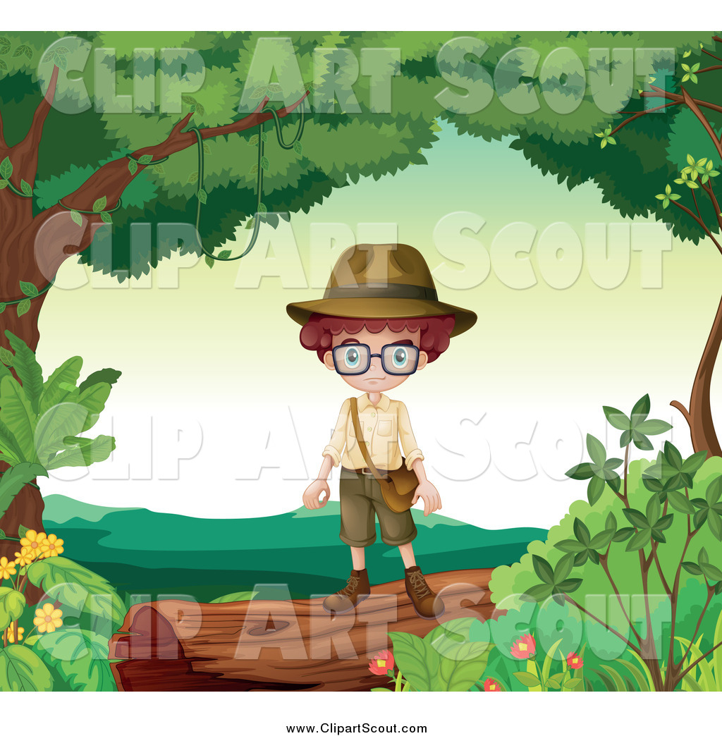 Boy In Forest Free Clipart.