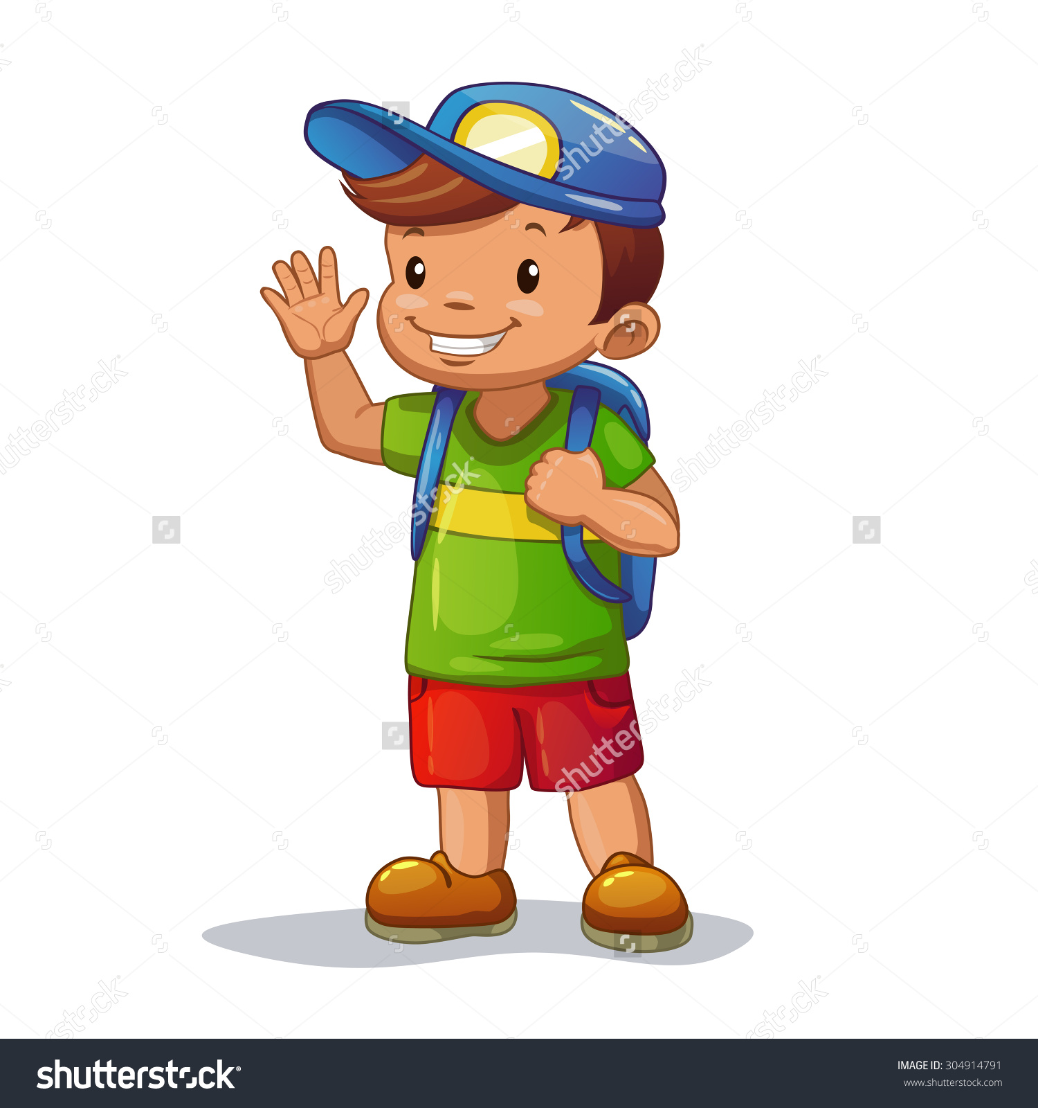 Cartoon little boy clipart.