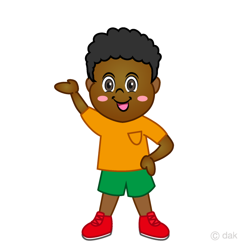 Free Pointing Boy Cartoon Image｜Illustoon.