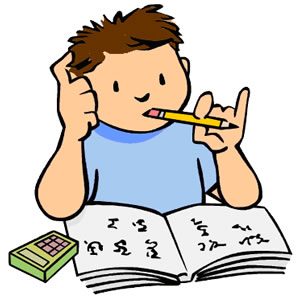 Person studying clipart.