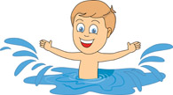 Boy Swimming Clipart.