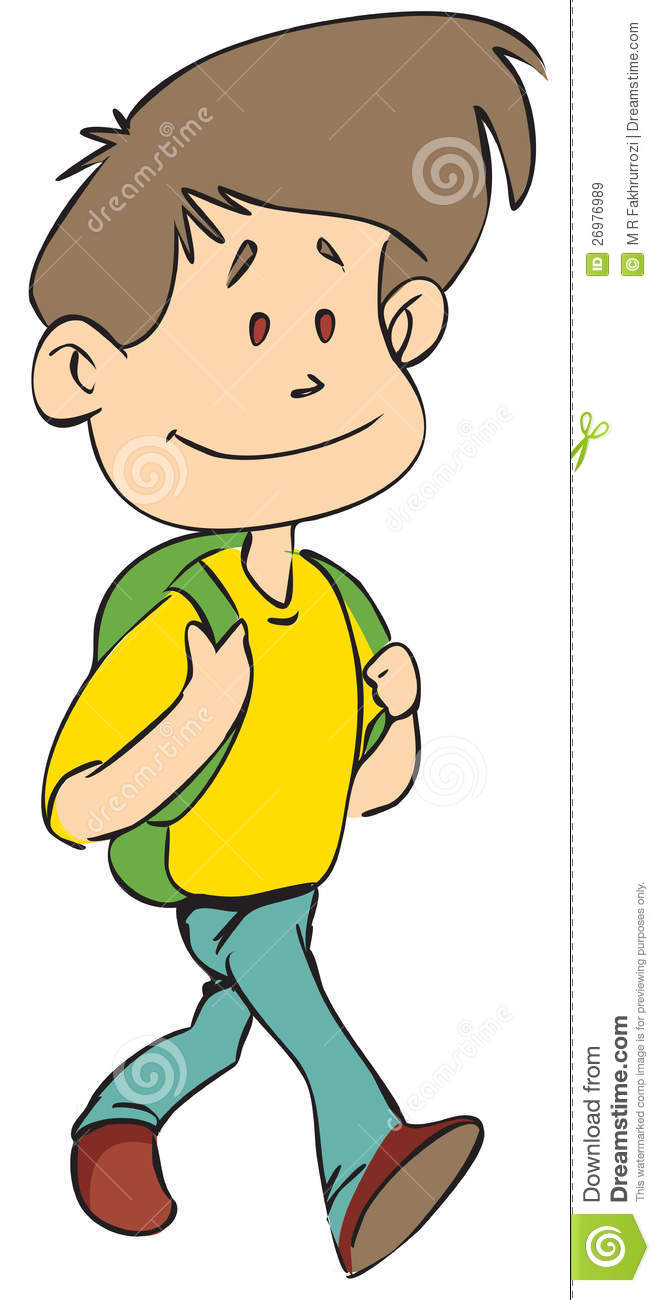 Boy walking clipart 4 » Clipart Station.