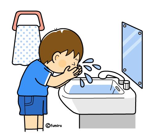 137 Washing Face free clipart.