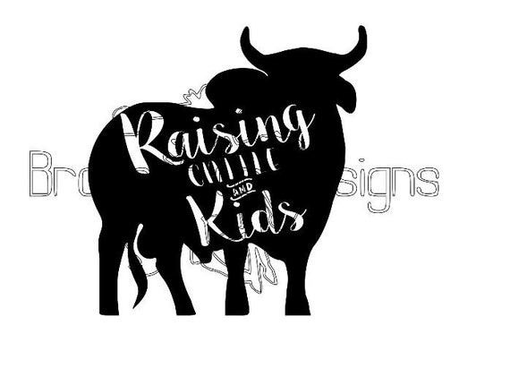 raising cattle and kids brahma bull children men women cut file rancg farm  life.
