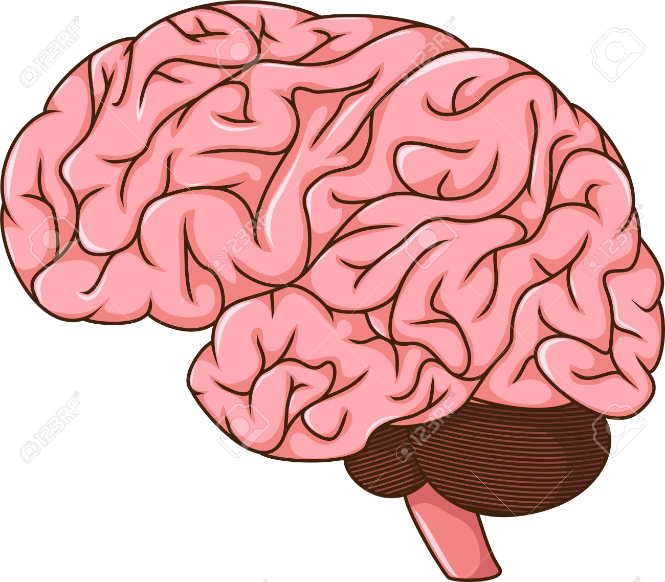 Cartoon Image Of A Brain Printable Template Calendar