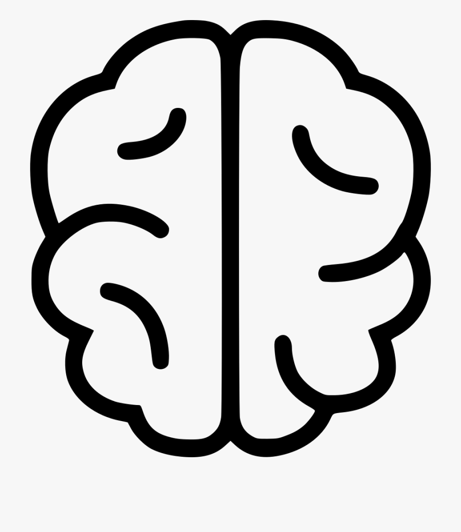 Simple Brain Line Drawing Clipart , Png Download.