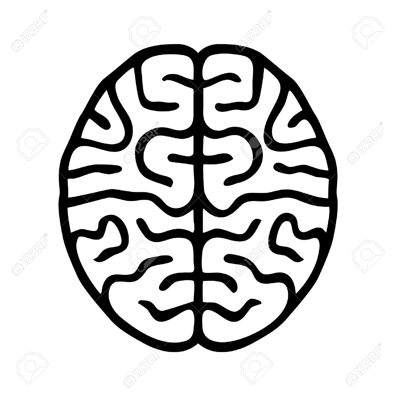 Brain Outline Svg