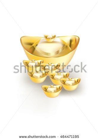 Gold Ingot Stock Photos, Royalty.