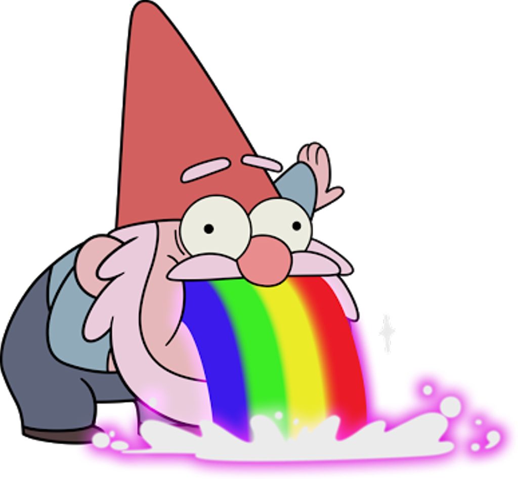 Brb Vomiting Rainbows Gravity Falls Gnome Png Clipart - vrogue.co