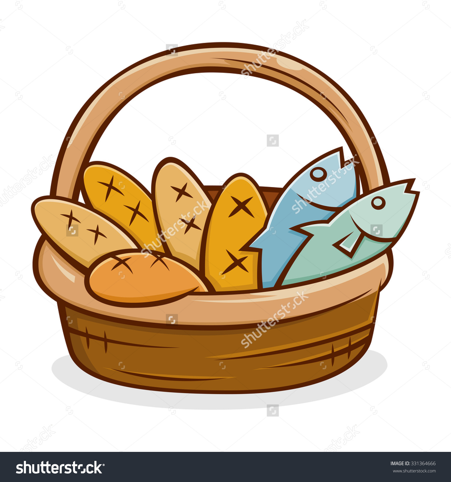 5 Loaves And 2 Fish Clipart.