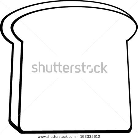 Slice Of Bread Clipart Black And White.