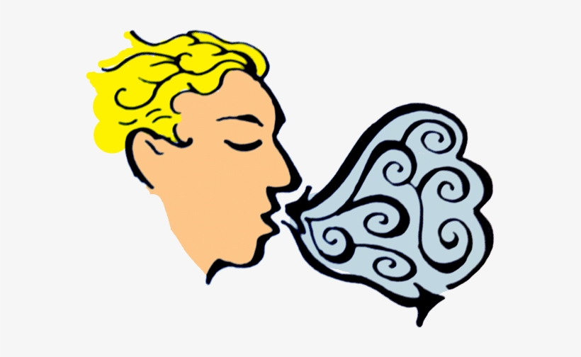 Svg Library Stock Diaphragmatic Breathing Exhalation.