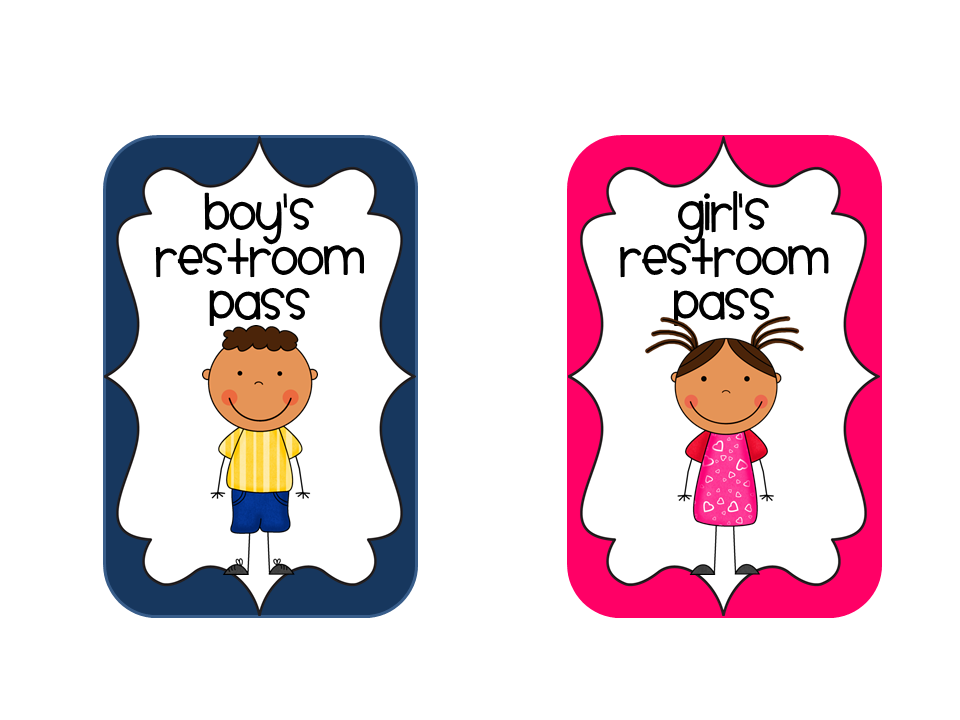 Clipart Bathroom Pass