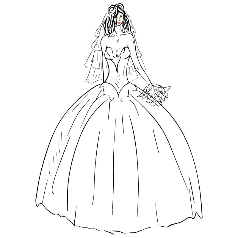 Bridal Gowns Clipart.