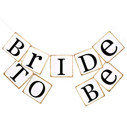 Amazon.com: TOOGOO(R) Bride To Be Banner , Wedding Bunting Garland.