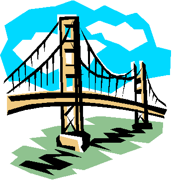 Building bridges clipart.