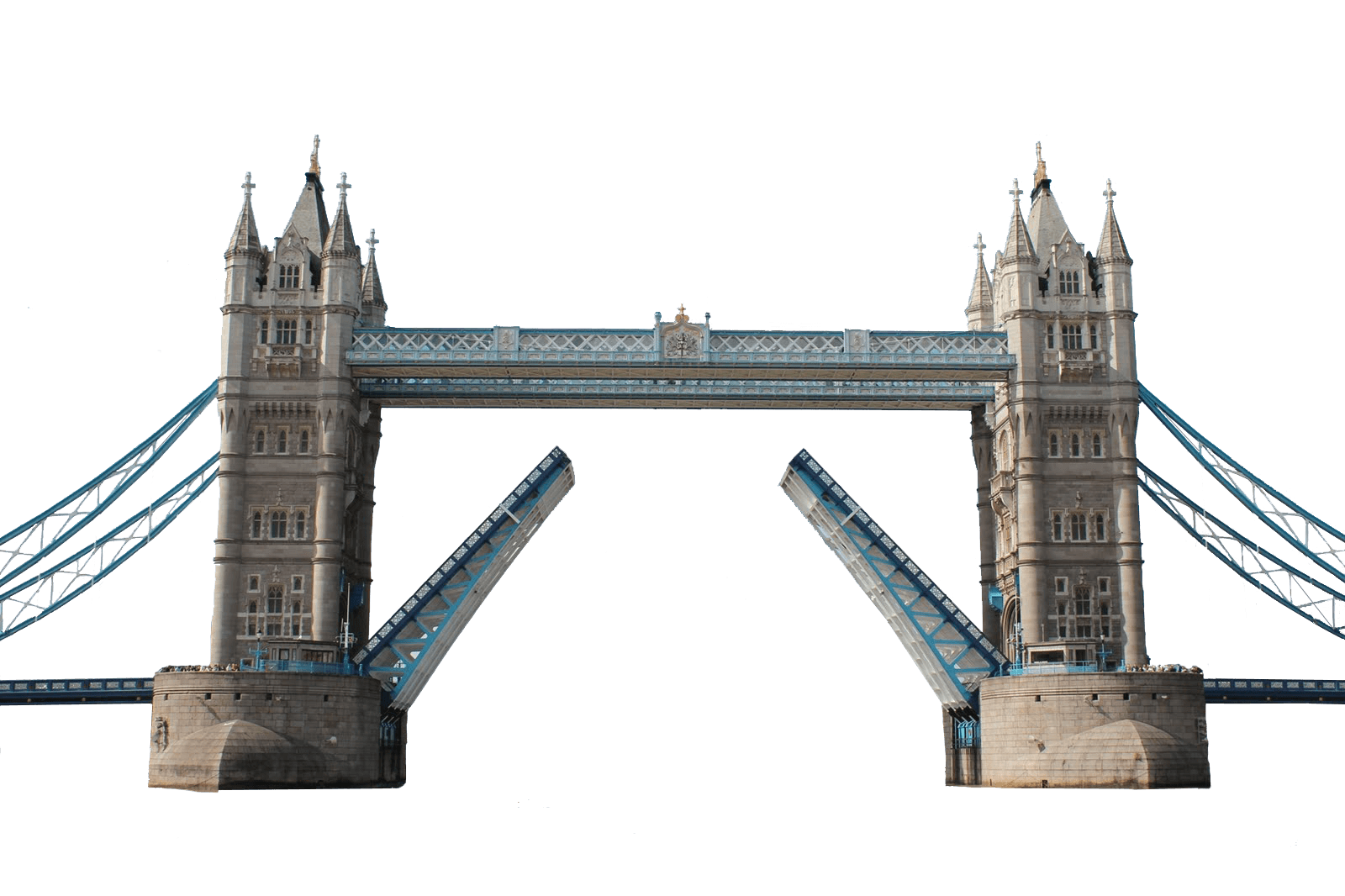 London Tower Bridge Silhouette Clipart transparent PNG.