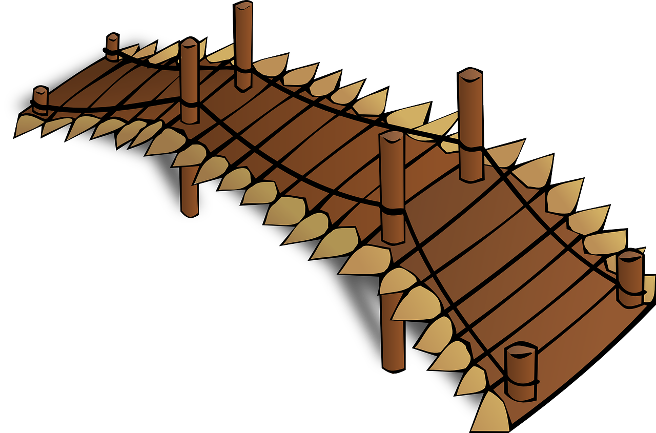 Timber bridge Clip art.