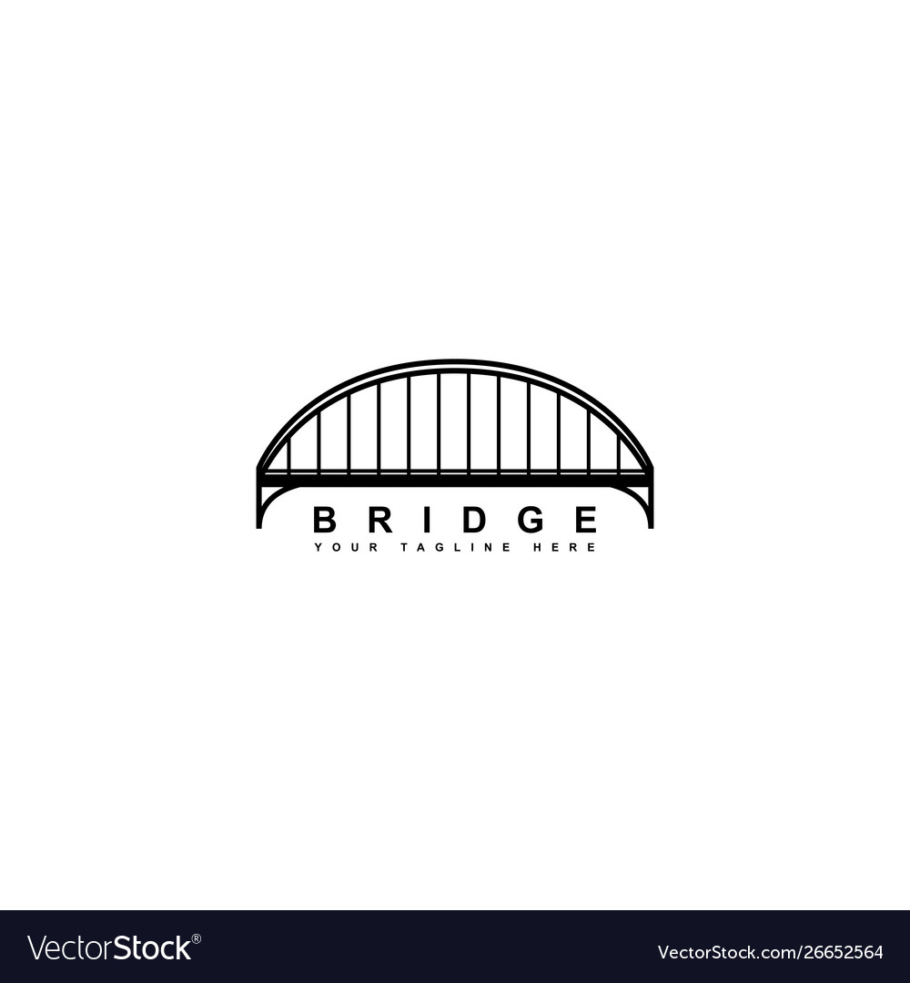 Simple bridge logo design.