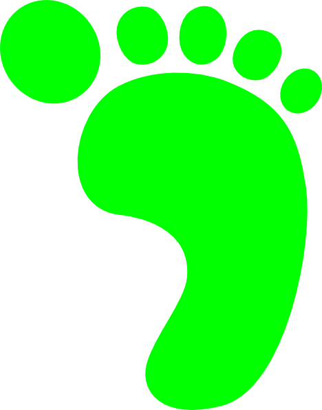 Bright Green Footprint Clip Art At Clker Com Vector Clip Art.