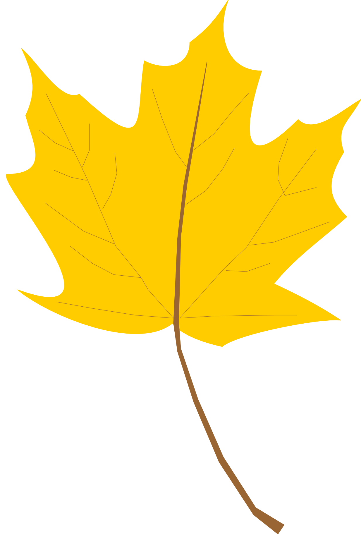 Yellow leaves clip art.