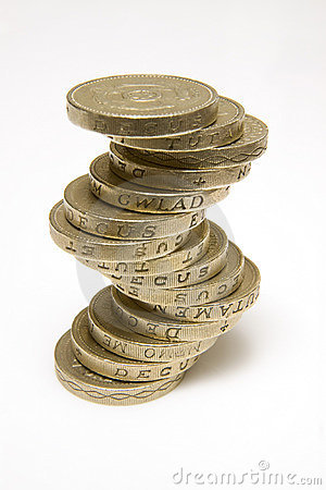 Pile Of British Pound Coins Stock Photography.