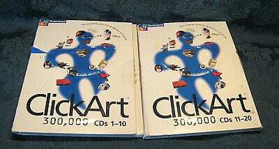 BRODERBUND CLICKART 300,000 Clip Art Images COMPLETE 18 CD.