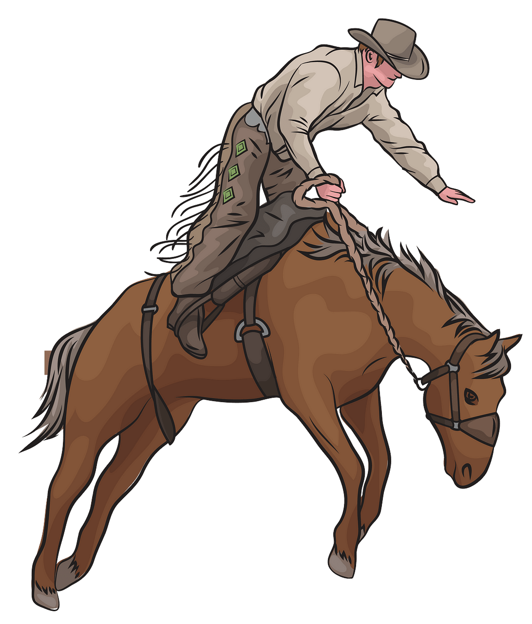 Bronc Riding Rodeo clipart. Free download..