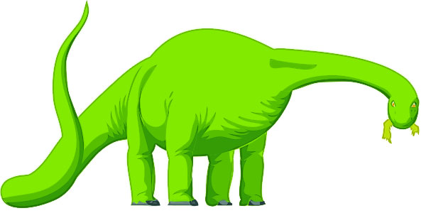 Apatosaurus (Brontosaurus) Clip Art.