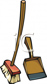 Broom and Dust Pan Clipart.
