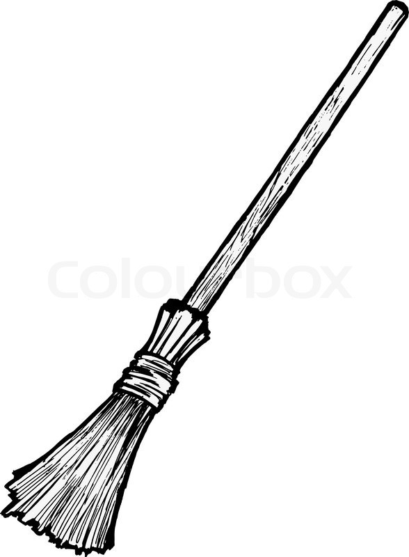 Broom black and white clipart 7 » Clipart Station.