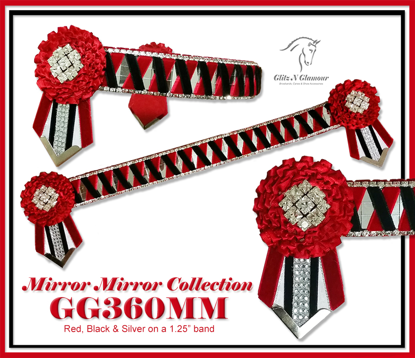 Mirror Mirror Collection Browbands by Glitz N Glamour Browbands.