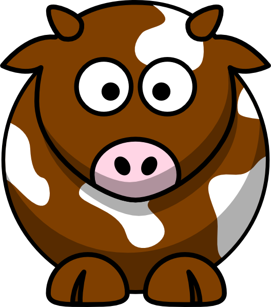 Brown Patch Cow Clip Art.